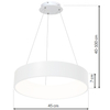 LAMPA wisząca OHIO ML6357 Milagro okrągła OPRAWA zwis LED 24W 4000K metalowy biały