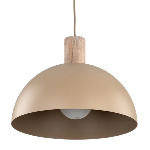 Wisząca nad stół lampa Oslo Sabia 11010 okrągły abażur beżowy