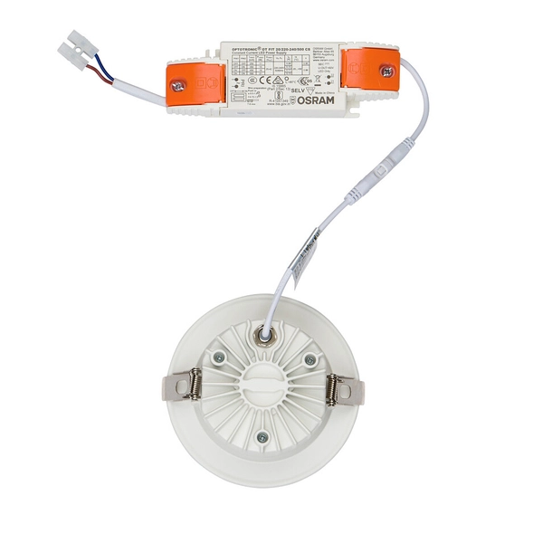 Sufitowa LAMPA wpust KEA 8772 Nowodvorski łazienkowa OPRAWA wpust LED 20W 4000K metalowy IP44 biały