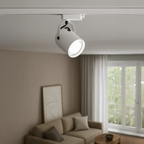 Szynoprzewodowa lampa jednofazowa Quber Track ML2273 do salonu biały