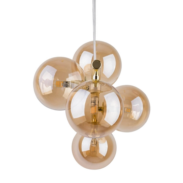 Salonowa lampa wisząca ESTERA 4549 TK Lighting kule bursztynowe złote