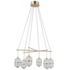 Wielopunktowa lampa wisząca Alani PND-34375-6-HBR LED 192W 3000K złoty