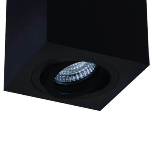 Regulowana LAMPA sufitowa Lago Nero Orlicki Design spot OPRAWA metalowa kostka cube czarna OUTLET