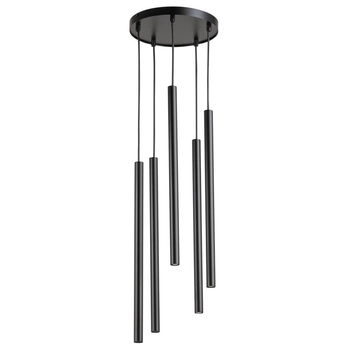 Okrągła lampa wisząca tuby Sopel 33625 Sigma wielopunktowa czarna