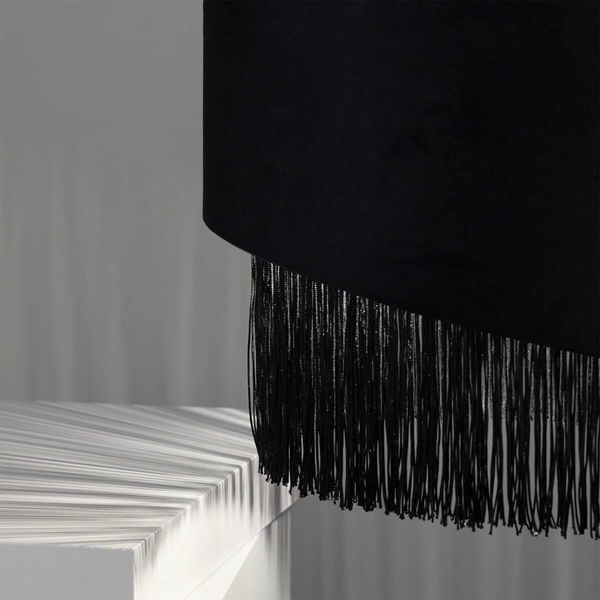 Materiałowa lampa wisząca Fonte ABR-LWAF-E27 Abruzzo aksamit czarny