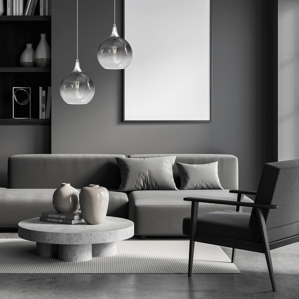 Wisząca lampa kulista Monte MLP8320 przydymiona srebrna