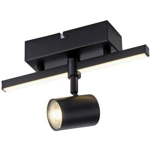 Kierunkowa lampa sufitowa Barik czarny reflektorek do holu