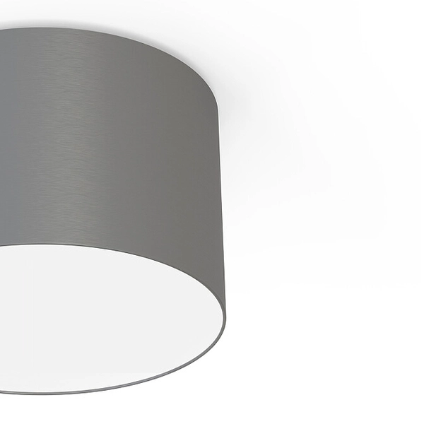 Natynkowa lampa abażurowa Cameron 9683 okrągły plafon do holu szary