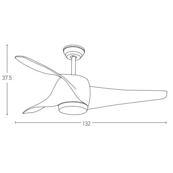 Drewniany wentylator sufitowy 20256 LED 15W 3000-6000K brązowy