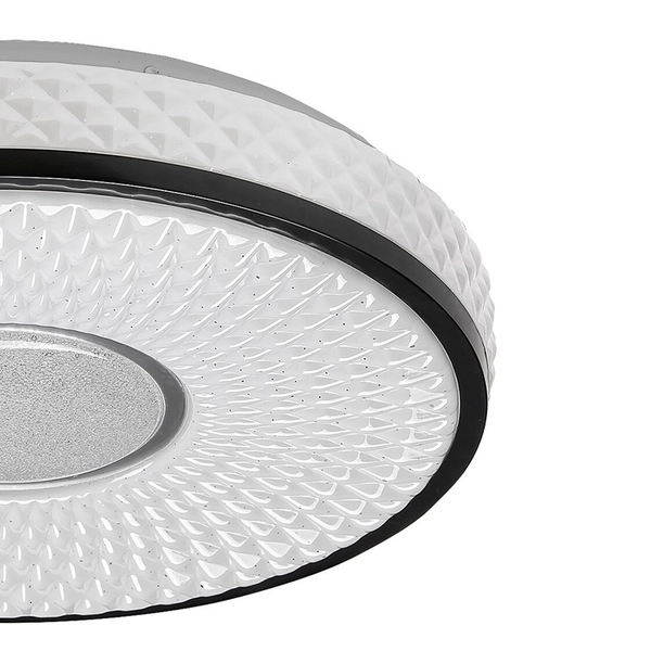 Okrągła lampa glamour Sedona sufitowa LED 24W 4000K crystal czarna