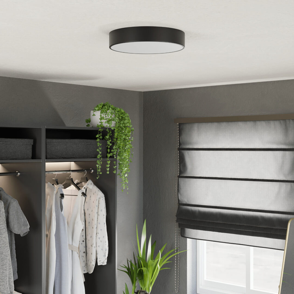 Czarny plafon salonowy 137623620811 LED 43W nowoczesny