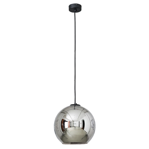 Kulista lampa wisząca Polaris 9056 srebrna ball do przedpokoju