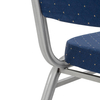 Materiałowe krzesło do salonu ARES KH1501100307 niebieski srebrny
