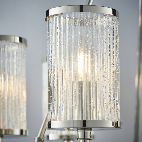 Lampa wisząca Easton 74128 Endon szklane tuby okrągłe nikiel