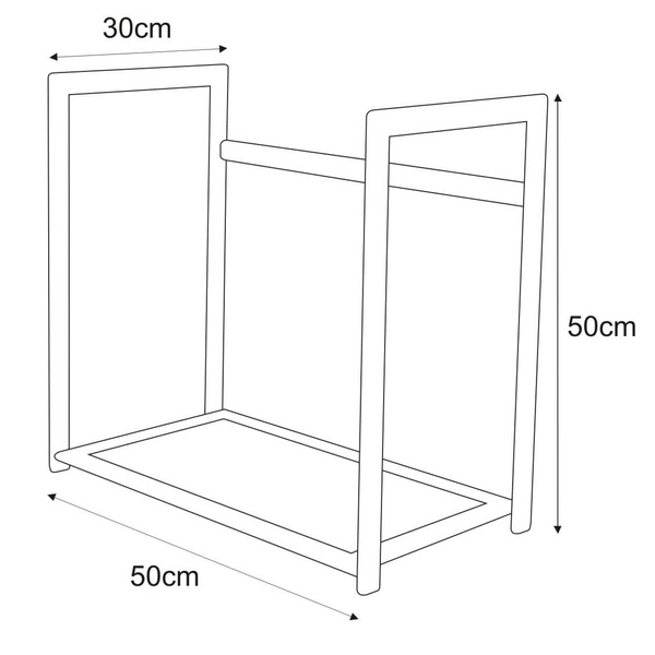 Metalowy stojak na drewno Kaja Home KS-14 STOJAK WOOD S Kaja czarny