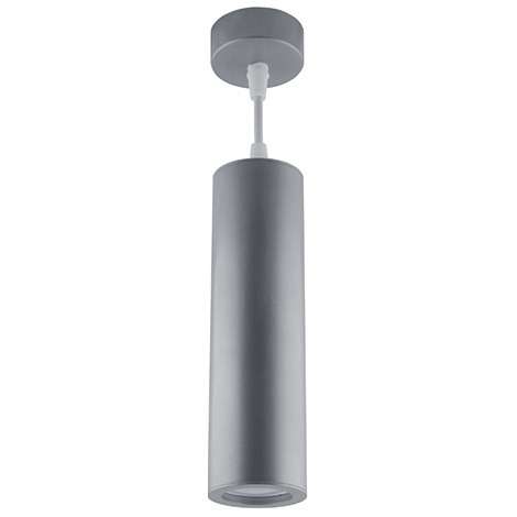 LAMPA wisząca WESPA 03500 Ideus metalowa OPRAWA zwis tuba srebrna