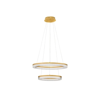 Metalowa lampa wisząca LANTELVO LE45393 LED 47W 2700-4000K ringi złote