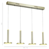 LAMPA wisząca OLIVIER MD17033012-4B GOLD Italux metalowa OPRAWA listwa LED 60W 3000K zwis spodki złote