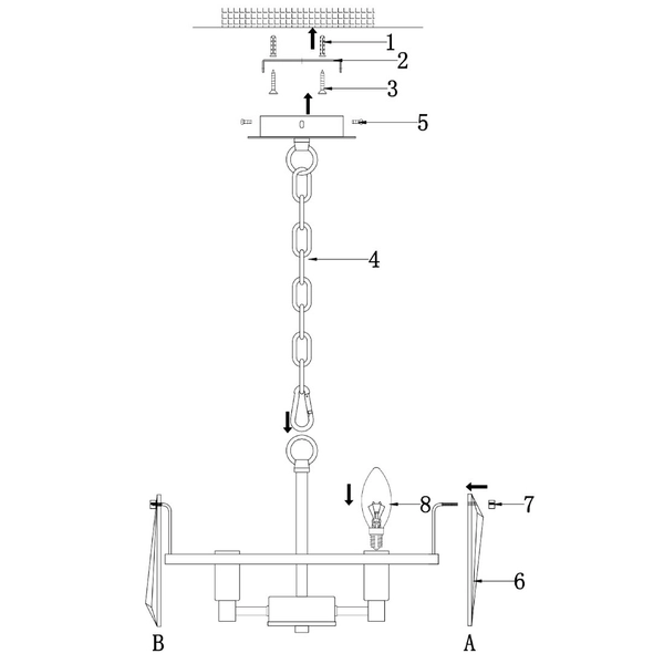 LAMPA wisząca PUNTES MOD043PL-04G Maytoni szklana OPRAWA okrągły ZWIS glamour złoty