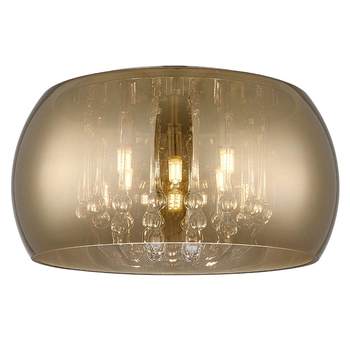 Sufitowa Lampa szklana Crystal C0076-05L-F4HF kryształki złoto francuskie