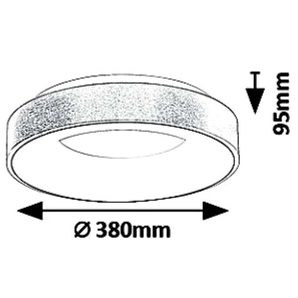 LAMPA plafon CARMELLA 5052 Rabalux okrągła OPRAWA metalowa LED 30W 4000K sufitowa złota biała