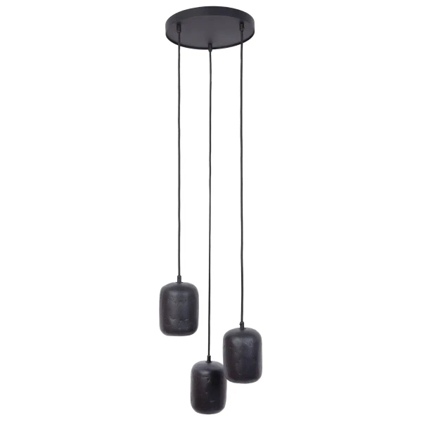 Nowoczesna wisząca lampa nad stół Olo 3 41412 ceramiczna kule czarne