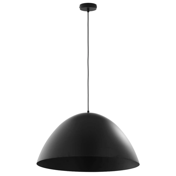 Loftowa zwisająca lampa Faro 6006 kopuła półokrągła metalowa czarna