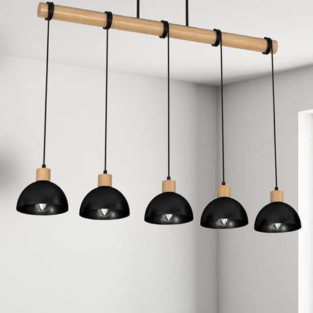 Czarna lampa wisząca ERIK MLP7227 Milagro skandynawska czarna