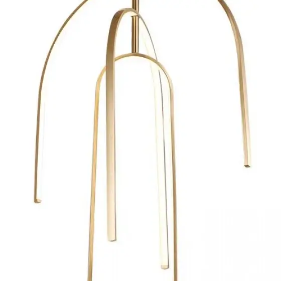 Geometryczny ledowy żyrandol 1931 LED 80W 3000K do jadalni złoty