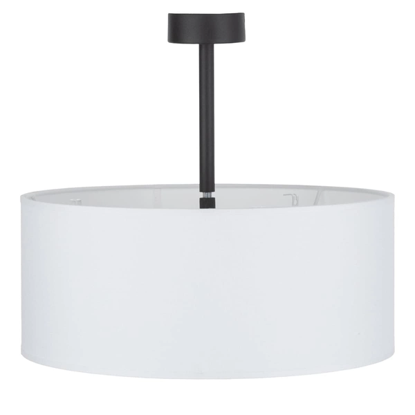 Sypialniana lampa sufitowa Rondo 4243 TK Lighting okrągła z tkaniny biała