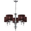 Wisząca lampa jadalniana Impress elegancka brązowa chrom
