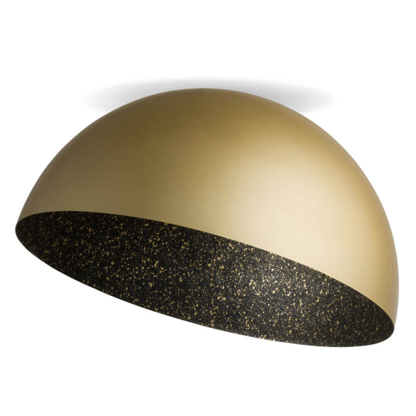 Lampa sufitowa Sfera czarna złota z nakrapianym wnętrzem