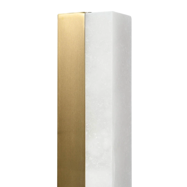 Prostokątna lampa ścienna BLOCK ST-3390 Step LED mosiądz marmur biały