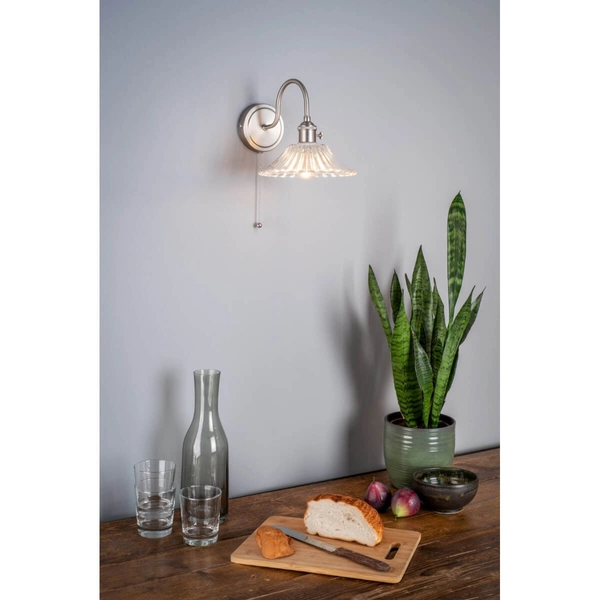 Lampa ścienna do jadalni Hadano HAD0761-04 Dar Lighting przezroczysta chrom