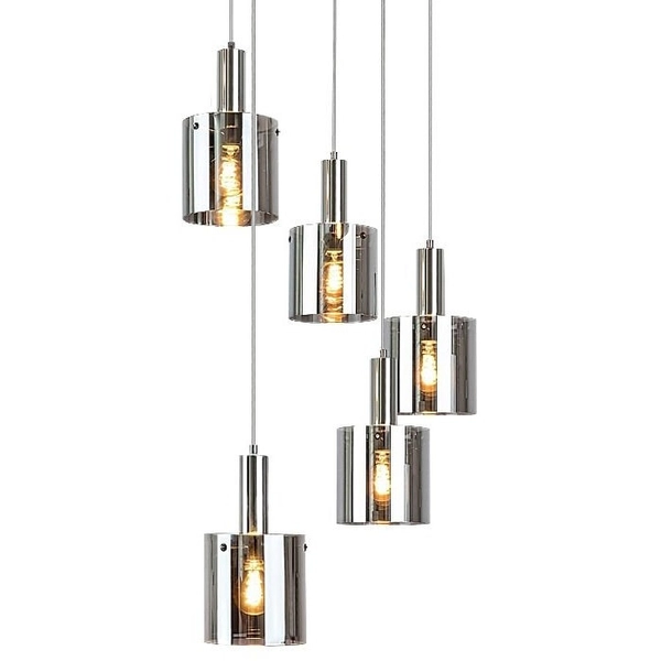 Nowoczesna LAMPA wisząca DONATI 5251 Rabalux szklany zwis kaskada chrom