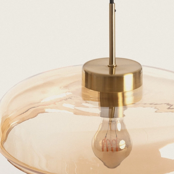 Wisząca lampa Artel ABR-SLWA-E27 Abruzzo do jadalni złoty bursztynowy