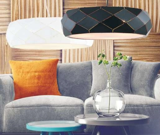 LAMPA wisząca REUS LP-8069/1P BK Light Prestige metalowa OPRAWA geometryczna zwis okrągły czarny