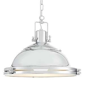 Industrialna LAMPA wisząca NAUTILIUS L 10263103 Kaspa okrągła OPRAWA metalowy ZWIS na łańcuchu chrom