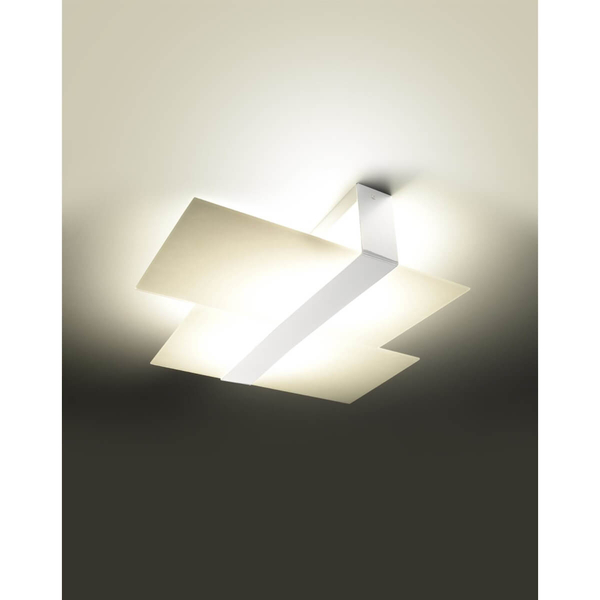 Szklana lampa sufitowa SL.1045 nowoczesny plafon biały