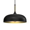 Metalowa lampa wisząca Lincoln okrągła czarna złota