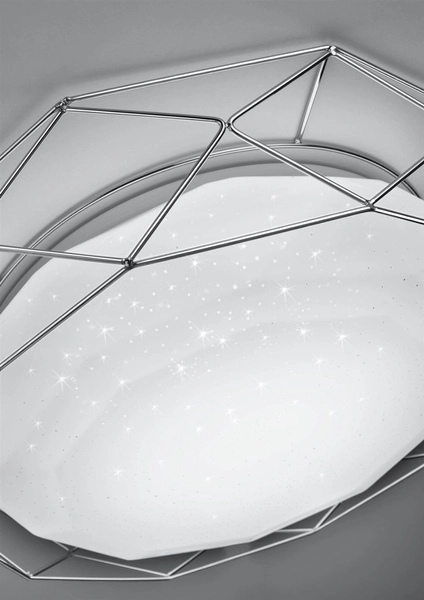 Plafon LAMPA sufitowa SVEN 98-73211 Candellux druciana OPRAWA metalowy LED 24W 4000K chromowany