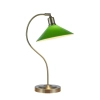 Zielona lampa stołowa VELA mosiądz 108864 metalowa retro trójkątna 1xE27