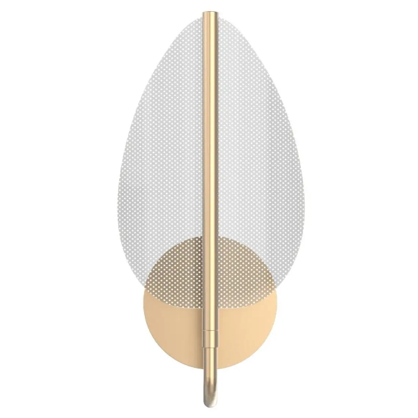 Ścienna lampa art. deco Floriana QN-FLORIANA-1W-NBR 9W 2918K mosiądz