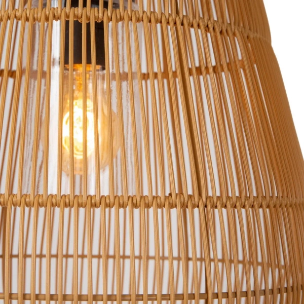 Ekologiczna lampa wisząca do salonu NERIDA 03844/01/72 IP44 drewniany