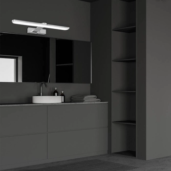 Kinkiet LAMPA ścienna SPLASH ML5613 Milagro metalowa OPRAWA łazienkowa LED 8W 4000K galeryjka nad lustro IP44 chrom