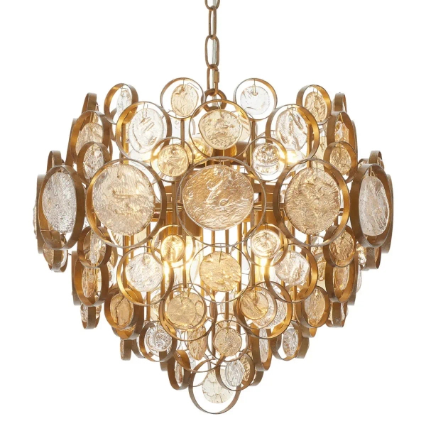 Łańcuchowa lampa wisząca L&-191989 Light& metalowa złota