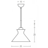 Skandynawska wisząca lampa 180066 metalowa do jadalni biały