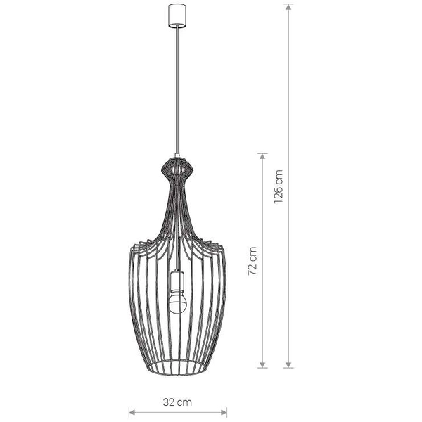 LAMPA wisząca LUKSOR L 8850 Nowodvorski industrialna OPRAWA klatka metalowa drut złoty