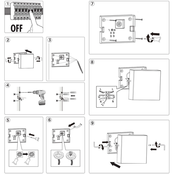 Elewacyjna LAMPA kinkiet GEMINI XF 5104004001 Lutec ścienna OPRAWA metalowa LED 9W 4000K kwadratowa IP54 stalowa