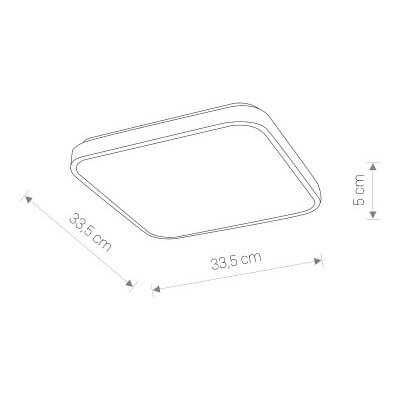 Lampa kwadratowa sufitowa Agnes 10989 Nowodvorski LED 16W 3000K IP44 biała